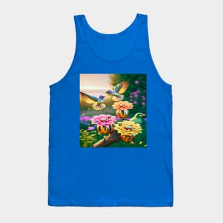 Birds - Butterflies - Flowers - Sunrise - Stars - Lake Tank Top